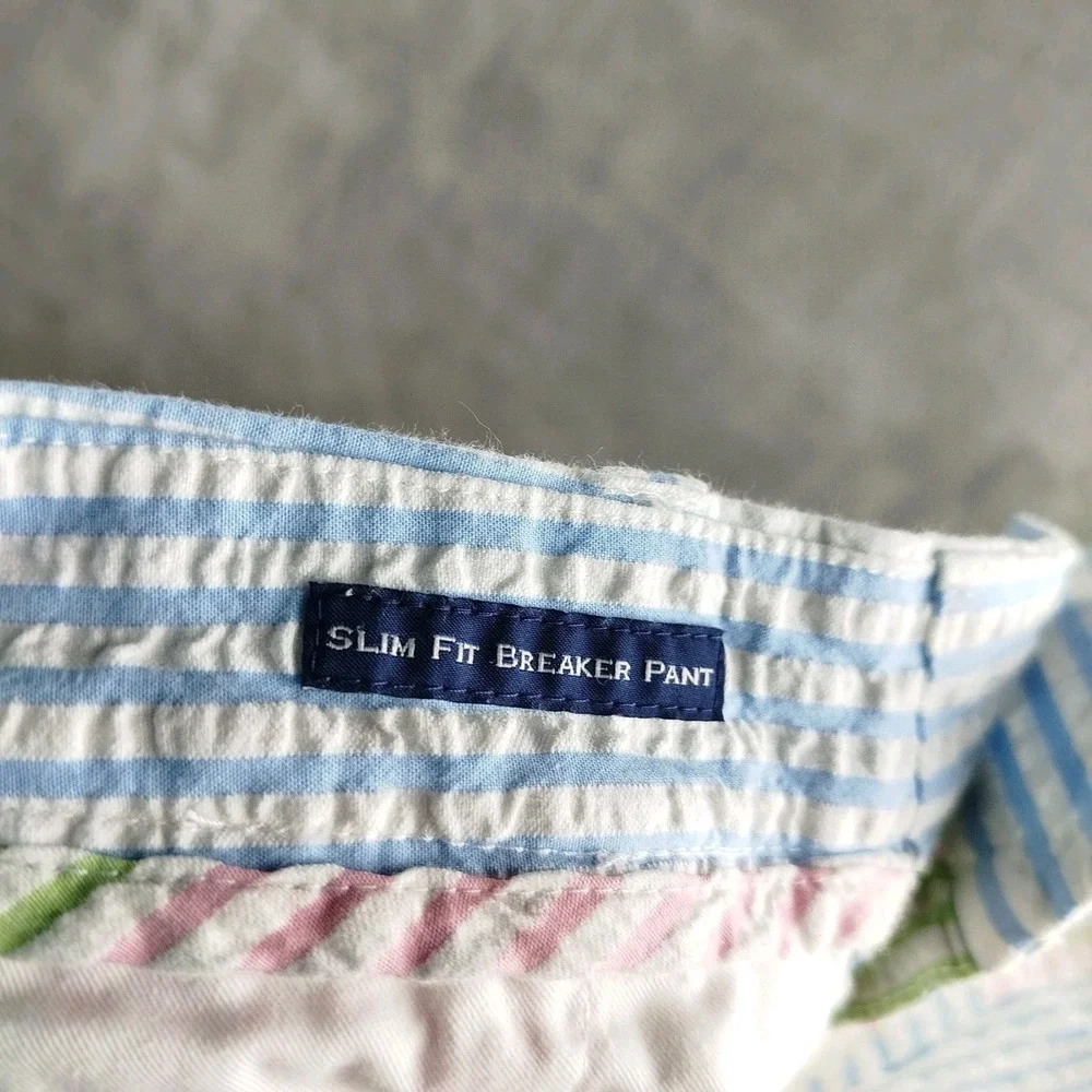 VINEYARD VINES KENTUCKY‎ DERBY Seersucker Slim Pants Mens 28x30 Colorful Stripe